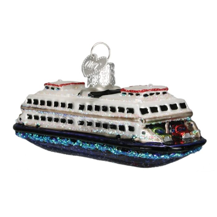 Transportation Ferry Ornament Old World Christmas Side