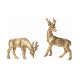 Antique Gold Deer Ornaments