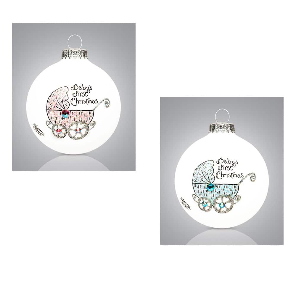Baby Buggy 1st Christmas Ball Ornament