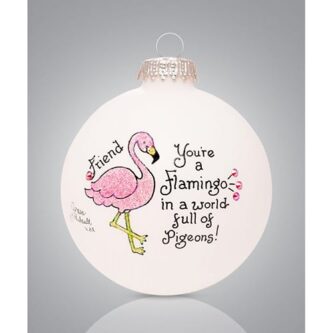 Friend Flamingo Ball Ornament