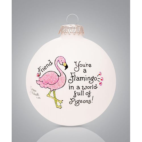 Friend Flamingo Ball Ornament