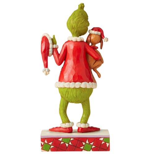 Grinch Holding Max Jim Shore Back