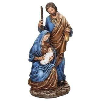 Holy Family Blue Antique Gold