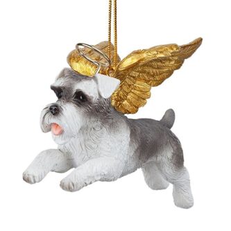 Mini Schnauzer Golden Wing Angel Ornament