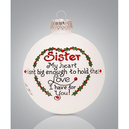 My Sister Love Ball Ornament