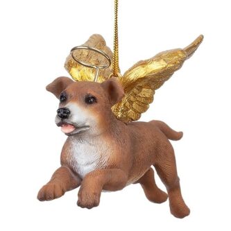 Pitbull Golden Wing Angel Ornament
