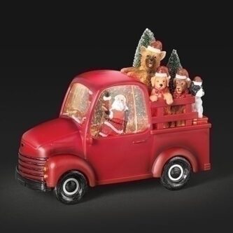 Santa's Swirl Truck With Pups