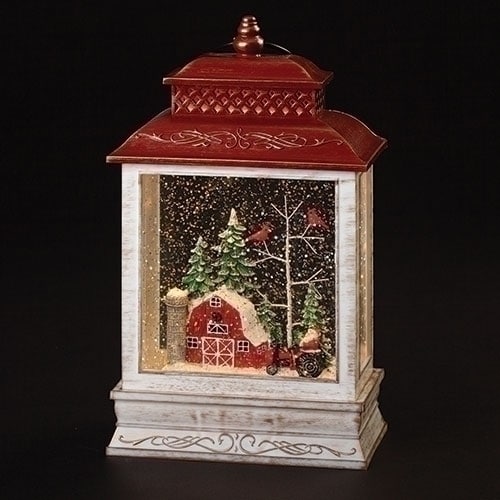 Swirl Farmer Santa Lantern