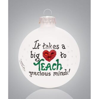 Teacher Heart Ball Ornament