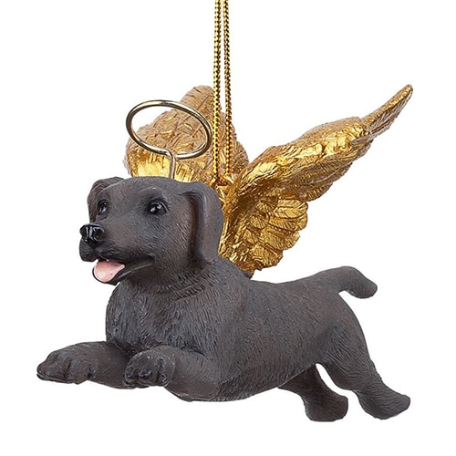 Weimaraner Golden Wing Angel Ornament