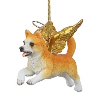 Welsh Corgi Golden Wing Angel Ornament