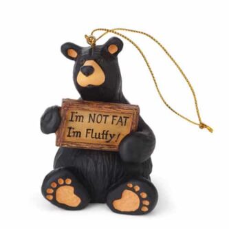 "I'm Fluffy" Ornament Bearfoot Bear