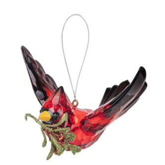 Cardinal In Flight Ornament