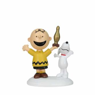 Charlie Brown Breaks 100 Peanuts Village Dept. 56