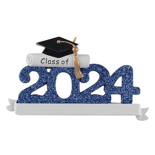 Class of 2024 Grad Ornament Blue
