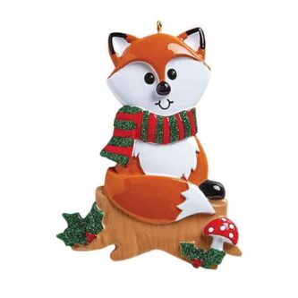 Friendly Forest Fox Ornament Personalize