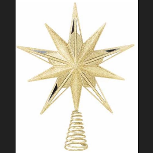 Mirrored Glittered Star Treetop