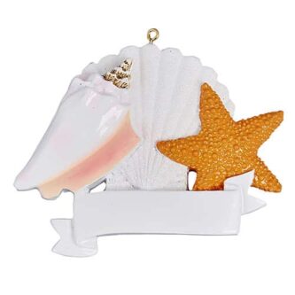 Starfish Sea Shells Ornament Personalize