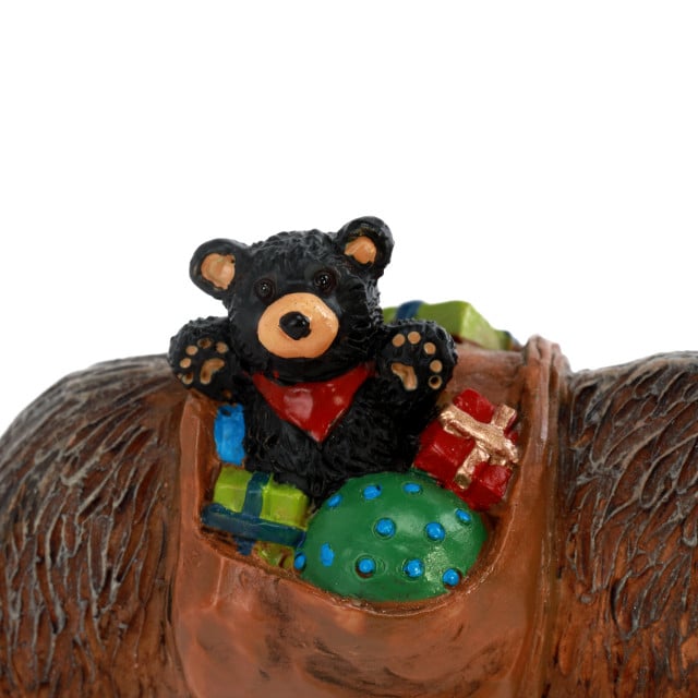 Where Next Santa Bearfoots Bear Ornament Close Up