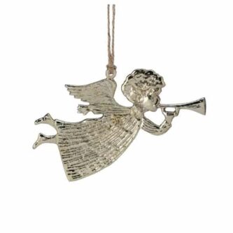 Aluminum Angel With Horn Ornament