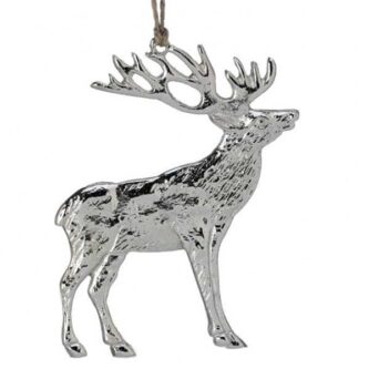 Aluminum Silver Deer Ornament