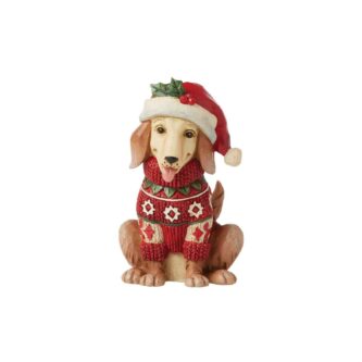 Christmas Dog Santa Hat Mini By Jim Shore 6012962