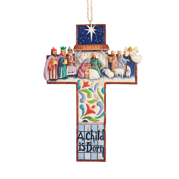 Cross Nativity Scene Ornament by Jim Shore 4008105