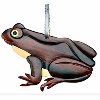 Frog Intarsia Wooden Ornament