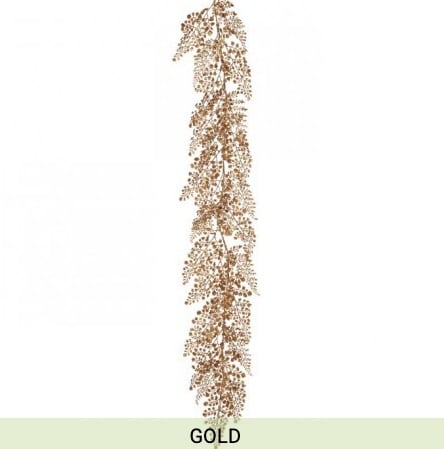 Glitter Sequin Maiden Hair Garland Gold