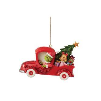 Grinch Red Truck Ornament By Jim Shore