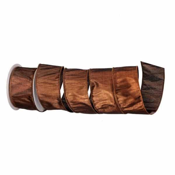 Metallic Copper Dupion Ribbon