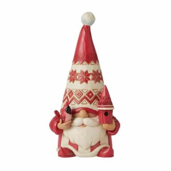Nordic Noel Cardinal Gnome By Jim Shore