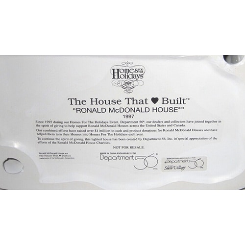 Ronald Mcdonald House Bottom