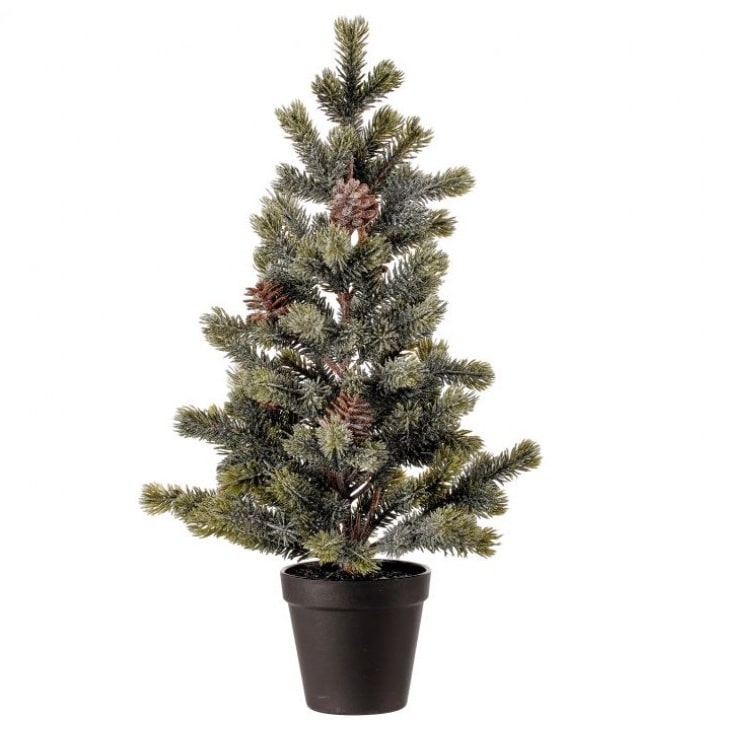 Snowy Ridge Potted Spruce Tree - Christmas Store