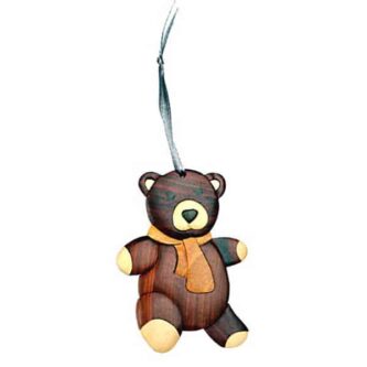 Teddy Bear Intarsia Ornament