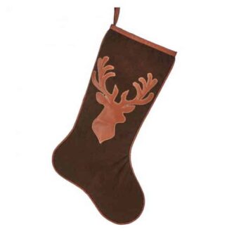 Velvet Deer Christmas Stocking
