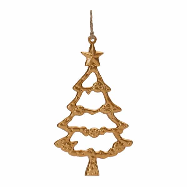 Golden Tree Silhouette Ornament