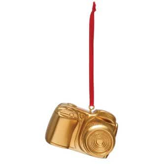 Mini Gold Camera Ornament