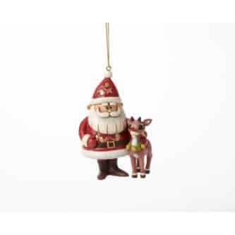 Rudolph And Santa Ornament Jim Shore