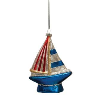 Sailboat Hand Painted Ornament