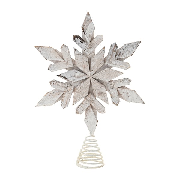 Wooden Snowflake Tree Topper