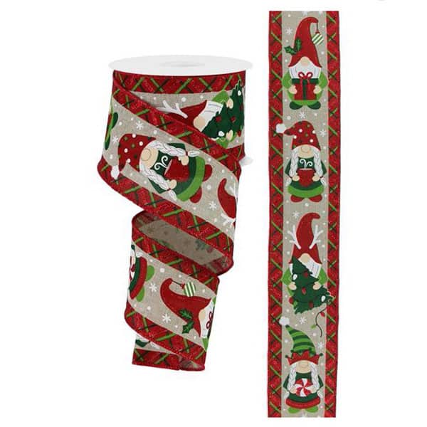 Christmas Gnome Gift Ribbon