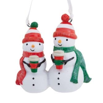 Double Latte Snowman Ornament