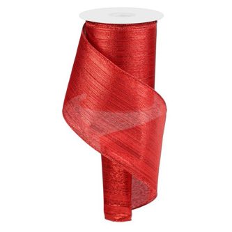 Red Vertical Stripe Ribbon Metallic 4