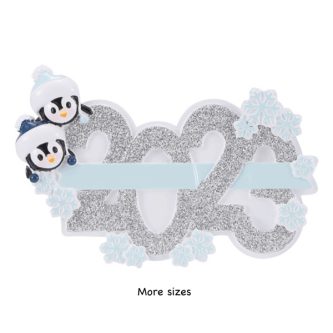 2023 Peeking Penguins Family Ornament Personalized 2 2