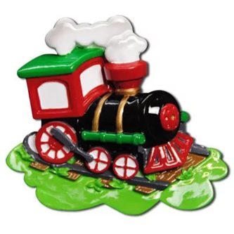 Holiday Choo Choo Train Ornament Personalize