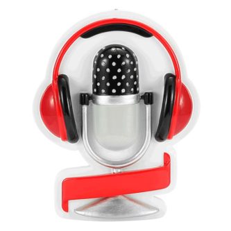 Podcast Microphone Ornament Personalize