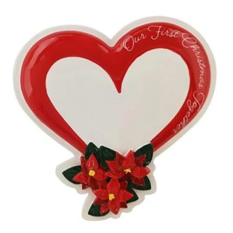 Poinsettia Heart First Christmas Together