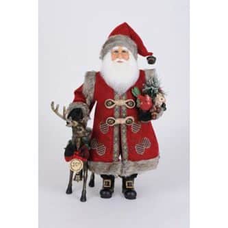 Reindeer Joy Santa Figurine