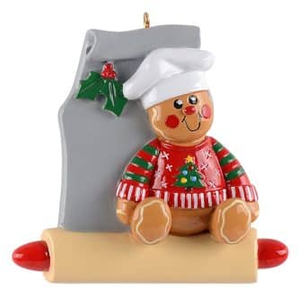 Gingerbread Baker Ornament Personalize